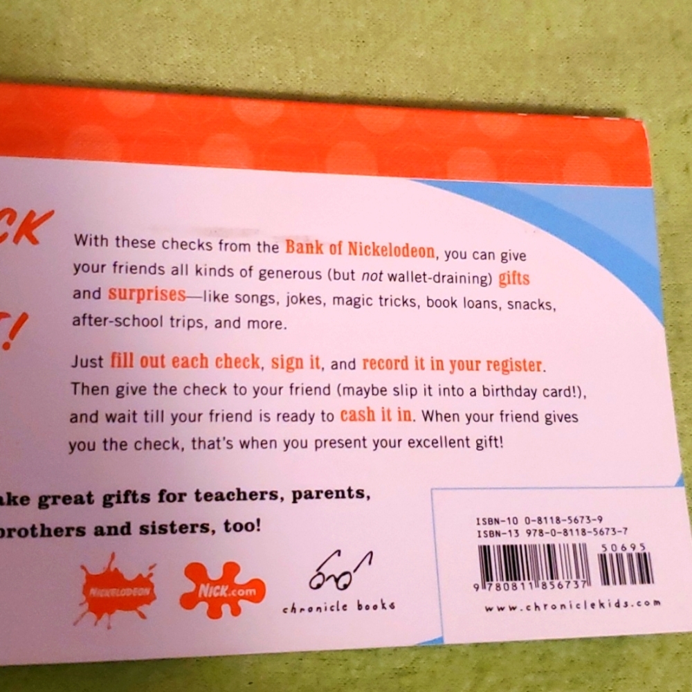 Nickelodeon IOU Checkbook - Picture 2 of 10